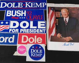 Ford, Dole Bush Campaign Ephemera