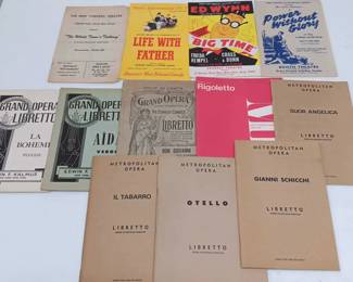 Theater Programs, Opera Librettos