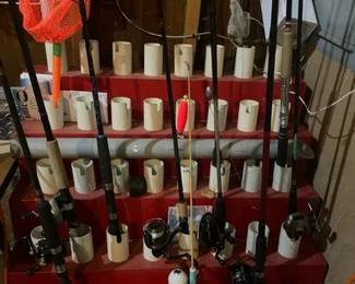 Fishing rods and holder