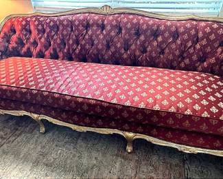 Beautiful Louis XVI Salon Style Sofa With Gold Leaf Trim VERY ELEGANT