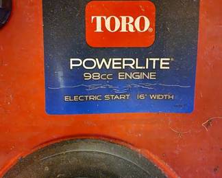 Toro PowerLite 98cc Electric Start 16" Width Snow Blower