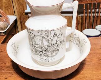 Antique Wash Basin & Pitcher