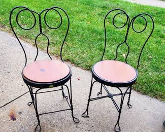 Vintage Ice Cream Parlor Chair Set
