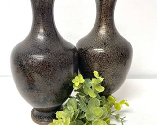 Pair of Cloisonne Vases
