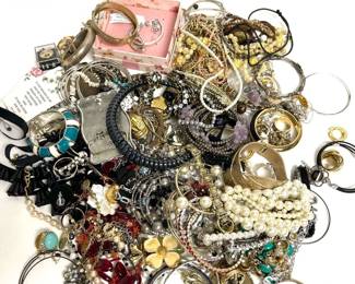 Costume Jewelry Surprise Bag Including Sterling Silver
