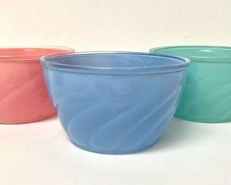 MCM Sue Bee Honey Swirl Glass Bowls
