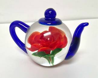 Art Glass Teapot by Dynasty Gallery
