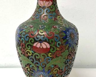 Raised Enamel Cloisonné Vase
