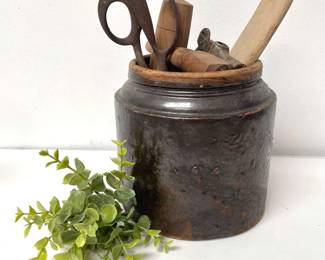 Antique Crock and Tools