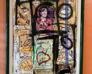 Nicolas Guillen, Cuban painter, and this work is on canvas.