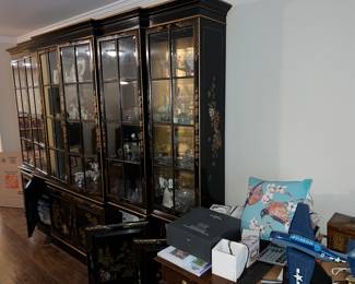 Lots of Asian Style Chinoiserie painted Maitland Smith Furniture 