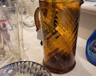 Beautiful Amber Pitcher