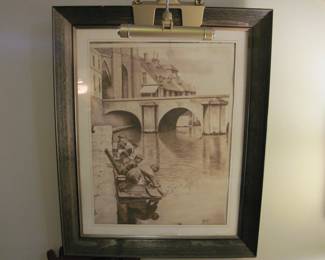 Framed Art Work with Light