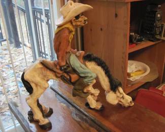 Resin Sheriff  & Horse 1977 #523 Figurine by Universal Staturary 