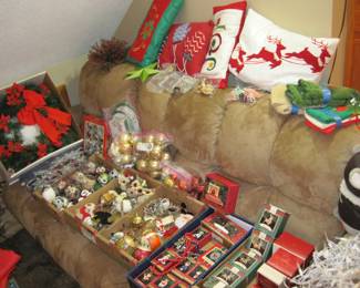 Christmas Decorations-- Ornaments, Lights, Decorative Pillows / Futon Sleep Couch
