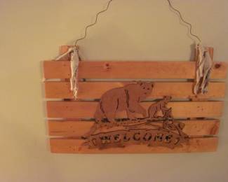 Wood Bear Wall Art