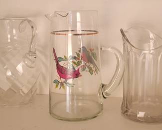 Collection of Glass Pitchers