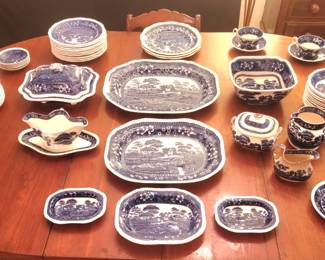 Copeland Spode's Tower  Platters, Plates, Bowls, Cups & Saucers, Gravy boat, Cream & Sugar & Serving Bowls