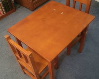 Vintage Childs Table & 2 Chairs