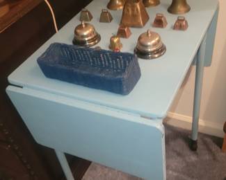 Typewriter Table and Collection of Bells