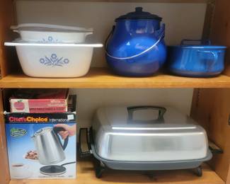 Corning Blue Cornflower, Dansk , CNefs Choice Coffee pot w/ warmer NIB, Electric Cooker 