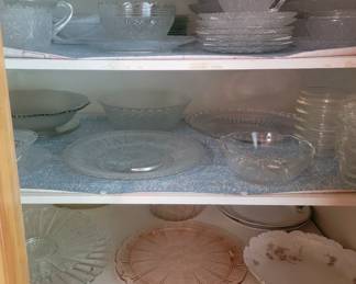 Glass Plates, Cups, Platters, Bowls and more