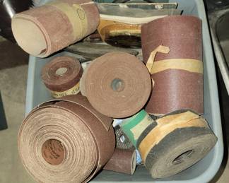 Rolls of sandpaper