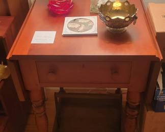 Solid Cherry Wood Hand Made End Table w/drawer