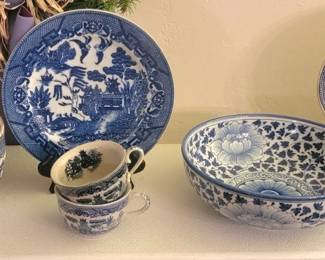 Blue & White Bowls & Platters