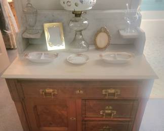 Antique Washstand with Marble Top