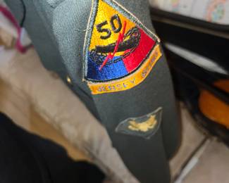 Army Uniform 50th Armored Division WWII Jersey Blues Jacket and pants 40L 