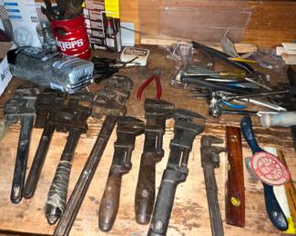 Lots of Monkey Wrenches (interesting derivation for the term but I don't have the time or energy to relate, suffice it to say adjustable wrenches, so why have so many????)