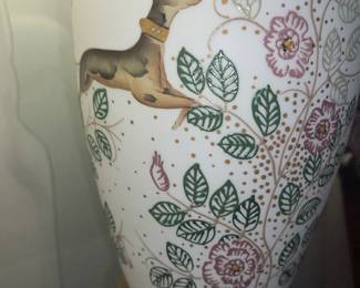 Hound and deer motif