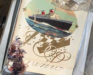 United States Lines menus and ephemera 