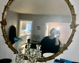 Huge ornate gold gilded mirror