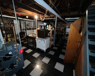 I LOVE THE FLOOR!!!!  Basement goodies!