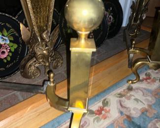 NEB Co fireplace Andirons 'Dogs'