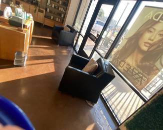 These two chairs are available as well as the multi-functional entry display table setups 