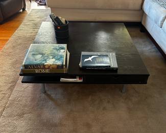 black lacquered coffee table