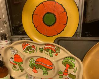 Assortment of Vintage Serving trays 