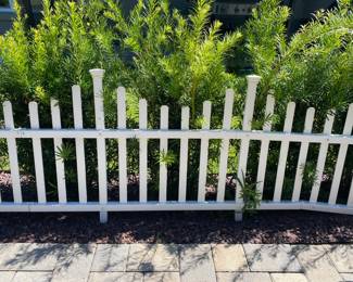 white fencing, maybe 20 feet