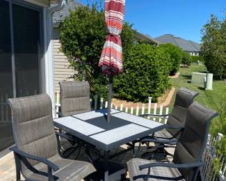 patio table and 4 chairs