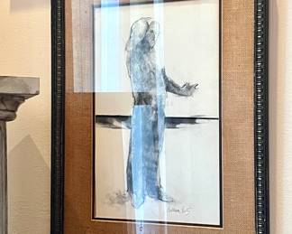 George Dureau (New Orleans, 1930-2014), “Standing Male,” charcoal on paper, 1965, signed
