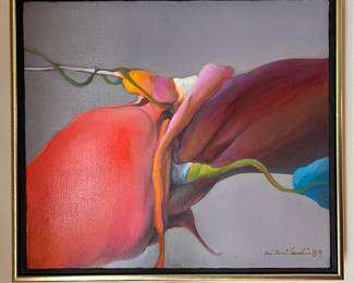 Jose Maria Cundin “Proteus Ornamental,” oil on canvas, 1989, signed, dated and inscribed “New Orleans” en verso
