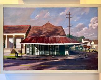 Auseklis Ozols “Benny’s Bar,” oil on canvas
