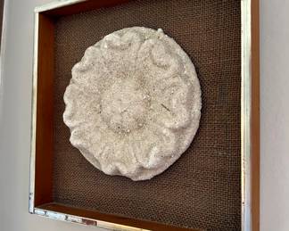 John Clemmer “Medallion,” cement bas relief, titled on artist label en verso
