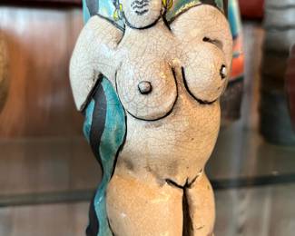 Gaile Blank (New Orleans), female nude figure ceramic pot
