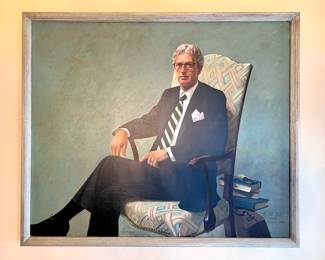 Auseklis Ozols “Portrait of Martin L. C. Feldman,” oil on canvas, 1985