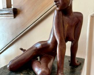 Desmond Fountain (English, b. 1946)
“Seated Female Nude,” patinated bronze, signed and numbered 8/12, Morris Singer, London Foundry stamp
