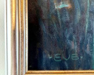 Gene Roga (New Orleans, d. 2010), “Bananas and Grapes,” oil on canvas, signed
